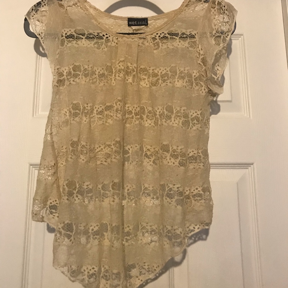 Wet seal lace top
